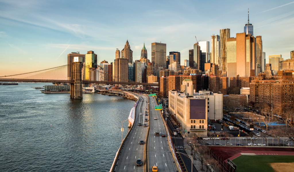 New York and California